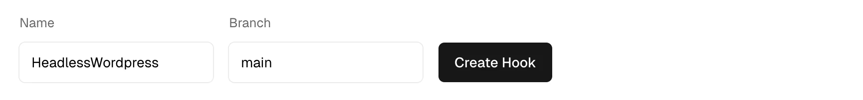 Vercel管理画面でのデプロイフックス設定画面